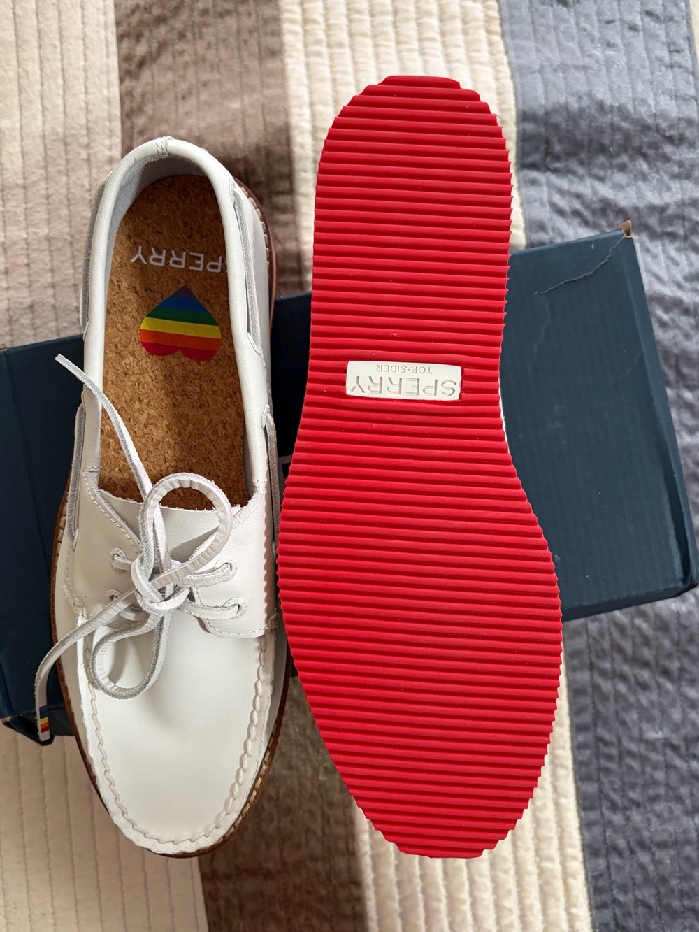 Sperry White Leather 2-Eye Boat Shoes - Picture 5 of 8